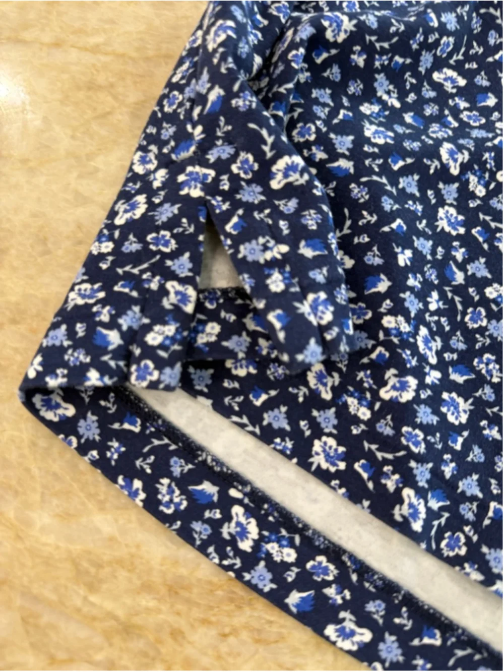 Men's Polo Ralph Lauren Navy Floral Custom Slim Fit Polo Shirt L
